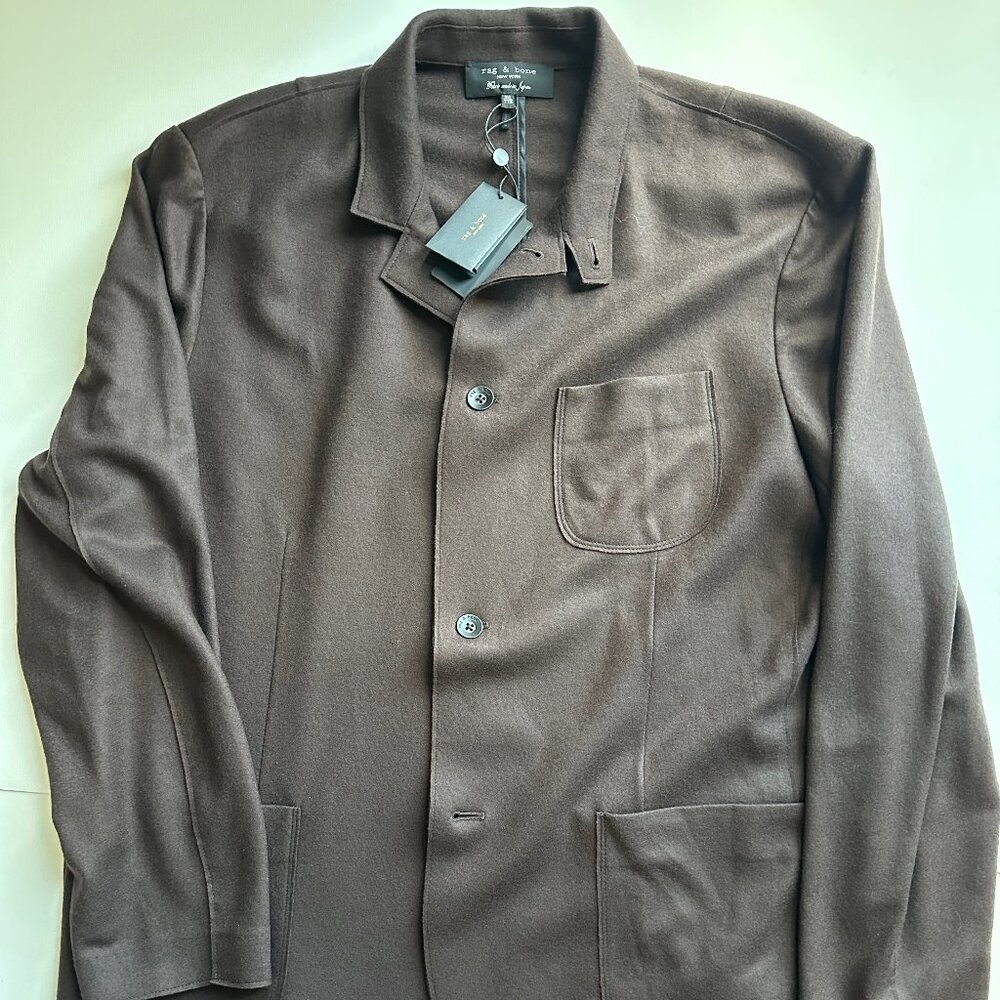 Rag & Bone Prospect Wool Cardigan - Dark Brown - XXL (NWT)